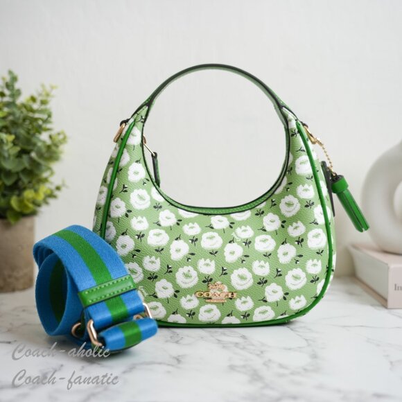 NWT Coach CBI58 Carmen Mini Crossbody Bag & CBL79 Zip Card Case With Floral SET - Picture 2 of 16